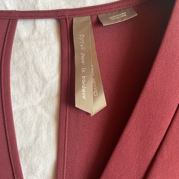 Plus size burgundy 2X short sleeve top penningtons - Picture 2 of 5